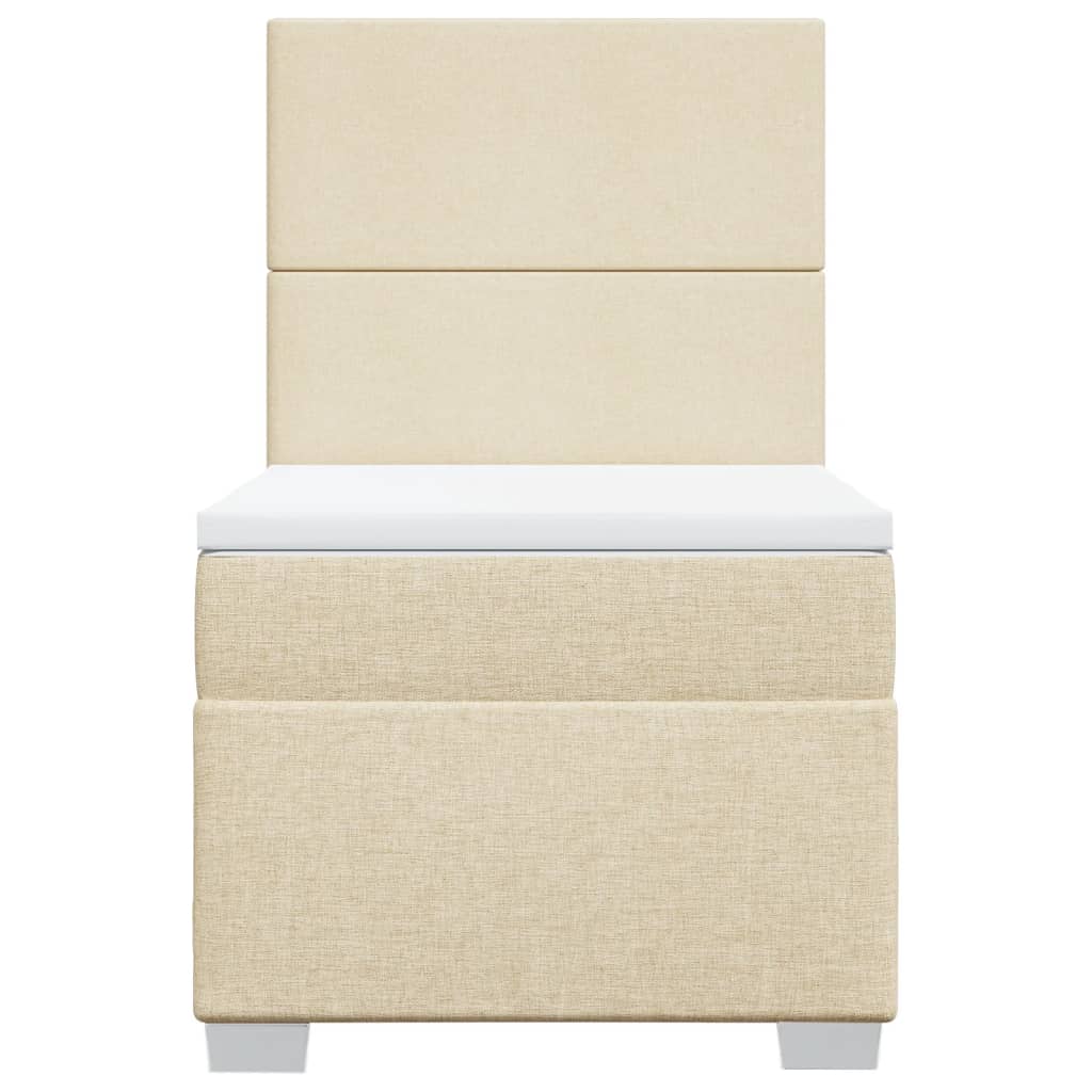 Sommier à lattes de lit avec matelas Crème 80x200 cm Tissu - XIOS