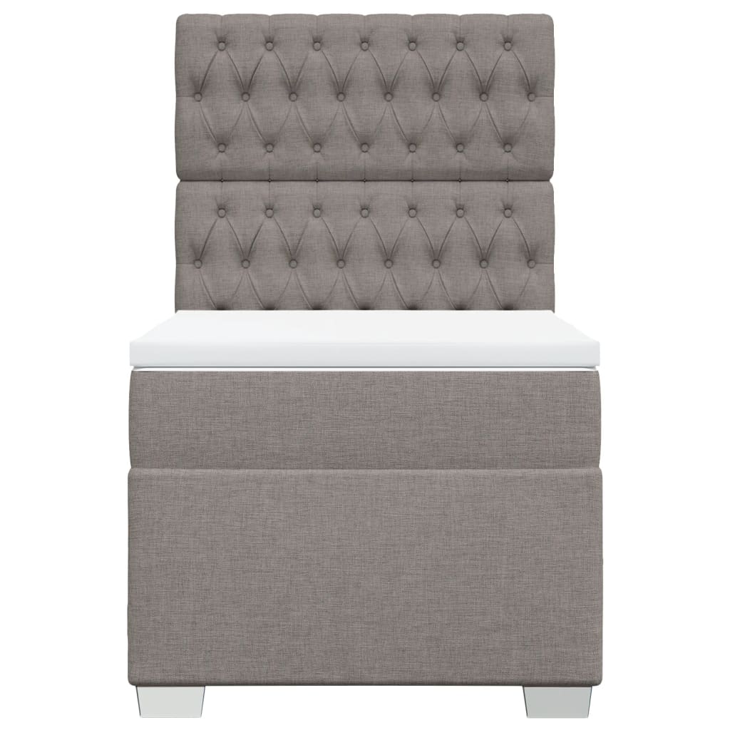 Sommier à lattes de lit avec matelas Taupe 80x200 cm Tissu - XIOS