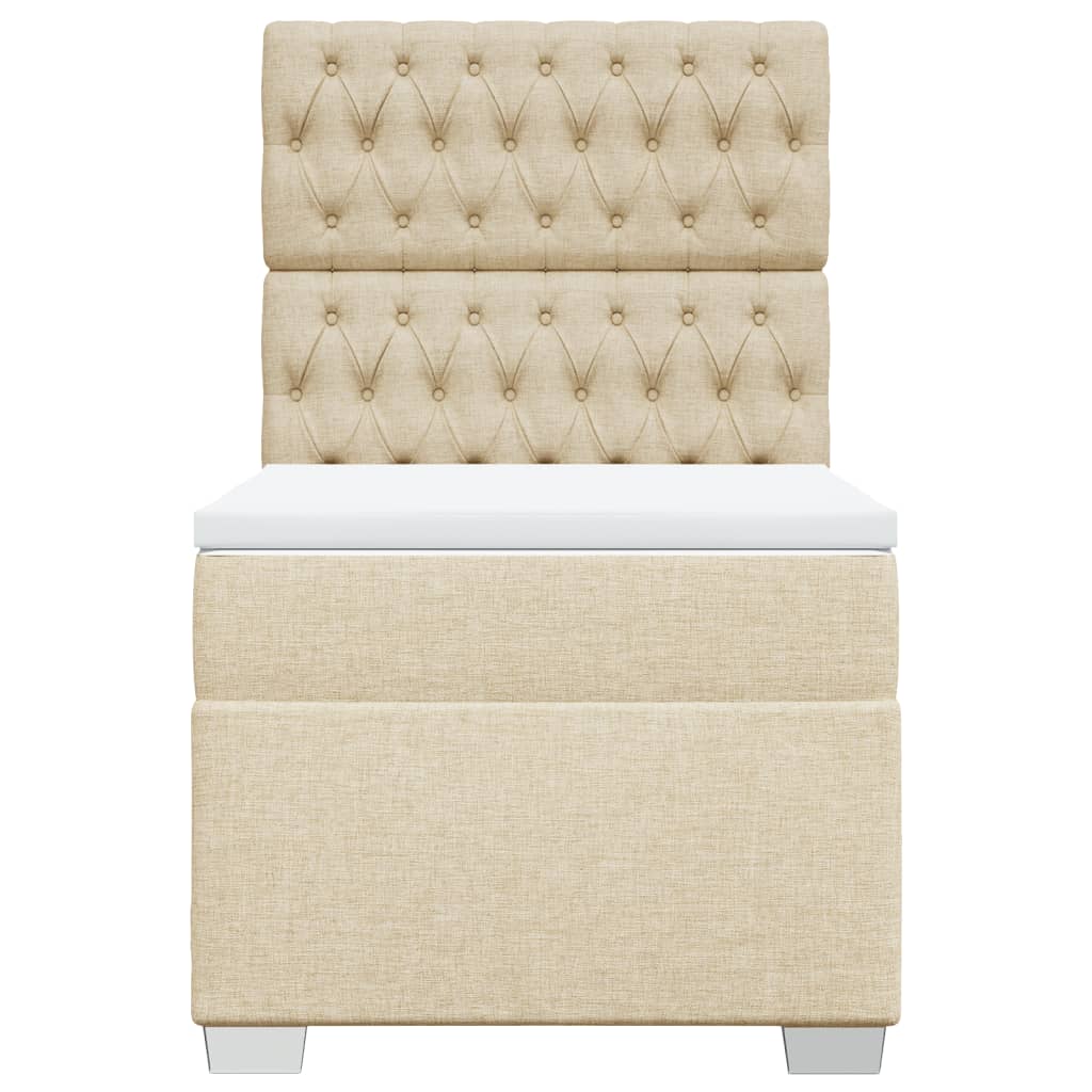 Sommier à lattes de lit avec matelas Crème 80x200 cm Tissu - XIOS