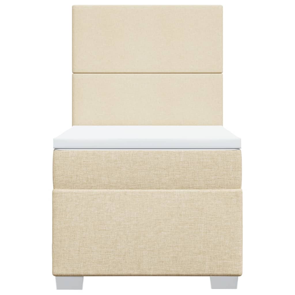 Sommier à lattes de lit et matelas Crème 90x190 cm Tissu - XIOS