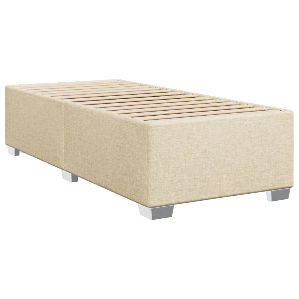 Sommier à lattes de lit et matelas Crème 90x190 cm Tissu - XIOS