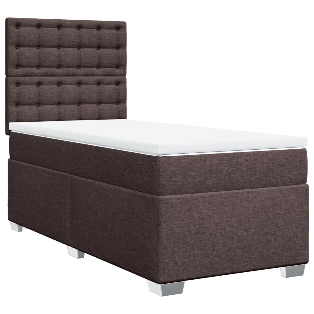 Sommier à lattes de lit avec matelas Marron foncé 90x190 cm - XIOS