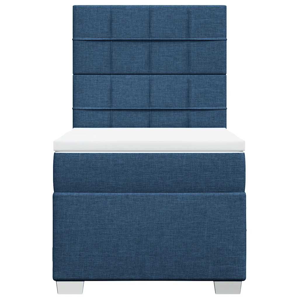 Sommier à lattes de lit avec matelas Bleu 90x200 cm Tissu - XIOS