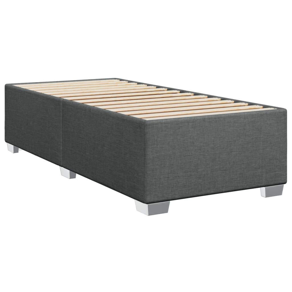 Sommier à lattes de lit avec matelas Gris foncé 100x200cm Tissu - XIOS