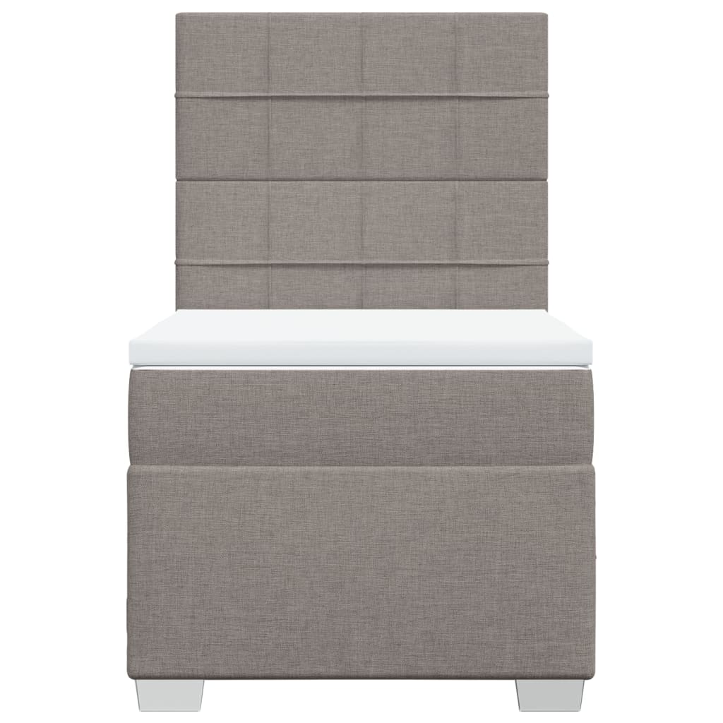 Sommier à lattes de lit avec matelas Taupe 100x200 cm Tissu - XIOS