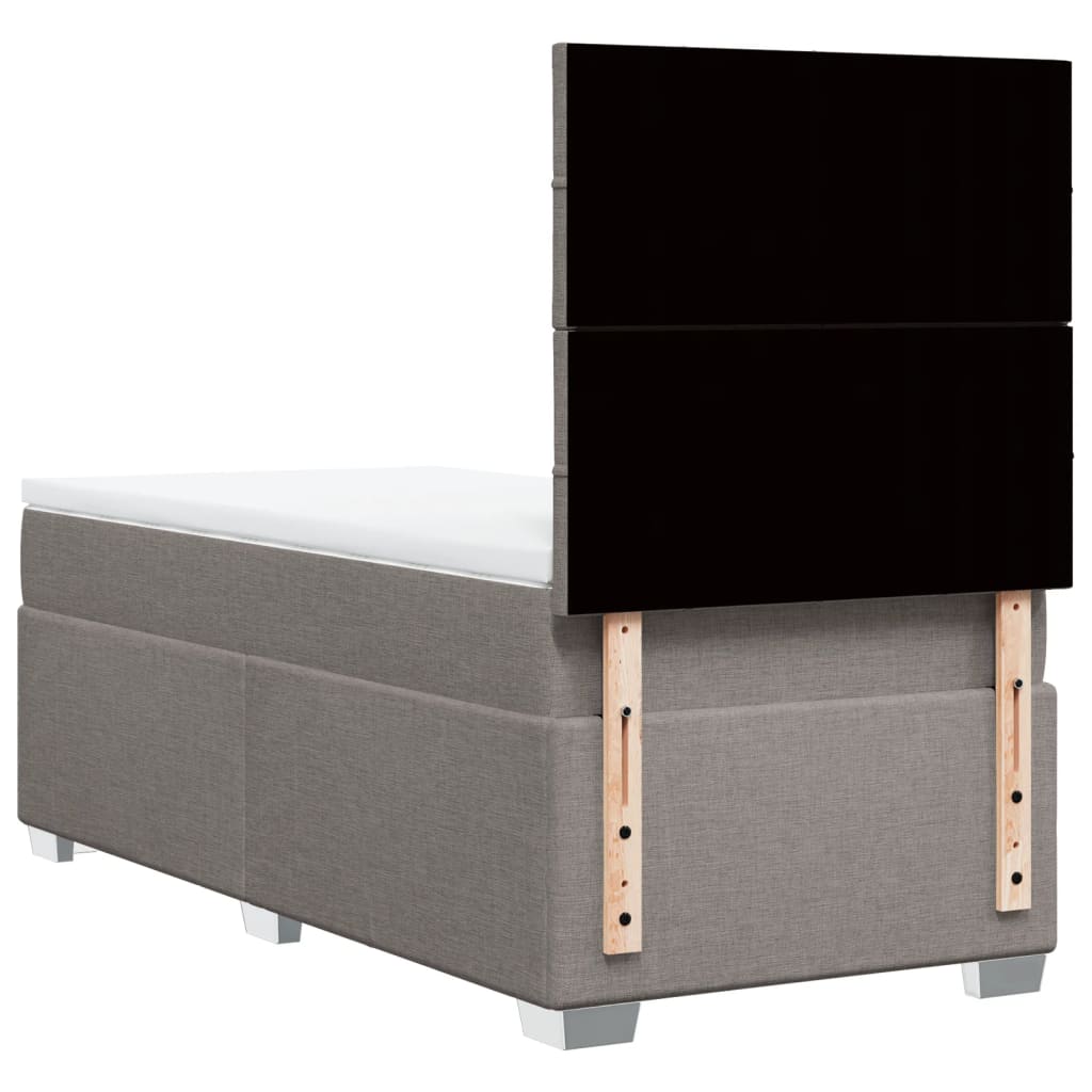 Sommier à lattes de lit avec matelas Taupe 100x200 cm Tissu - XIOS