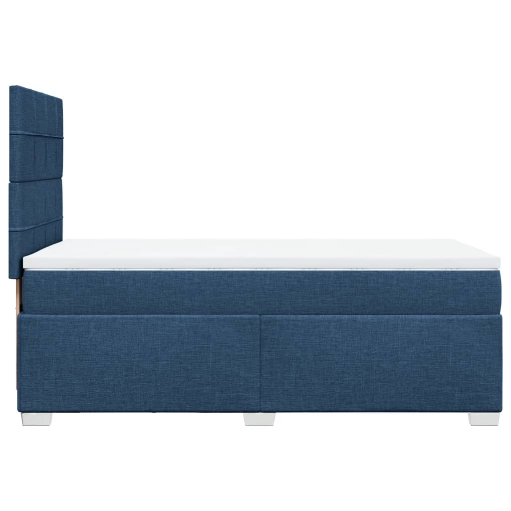 Sommier à lattes de lit avec matelas Bleu 100x200 cm Tissu - XIOS