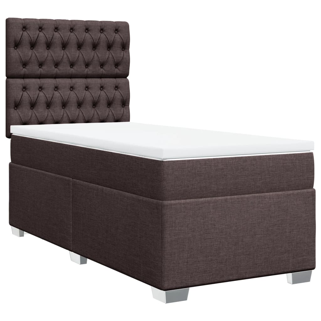 Sommier à lattes de lit avec matelas Marron foncé 100x200 cm - XIOS