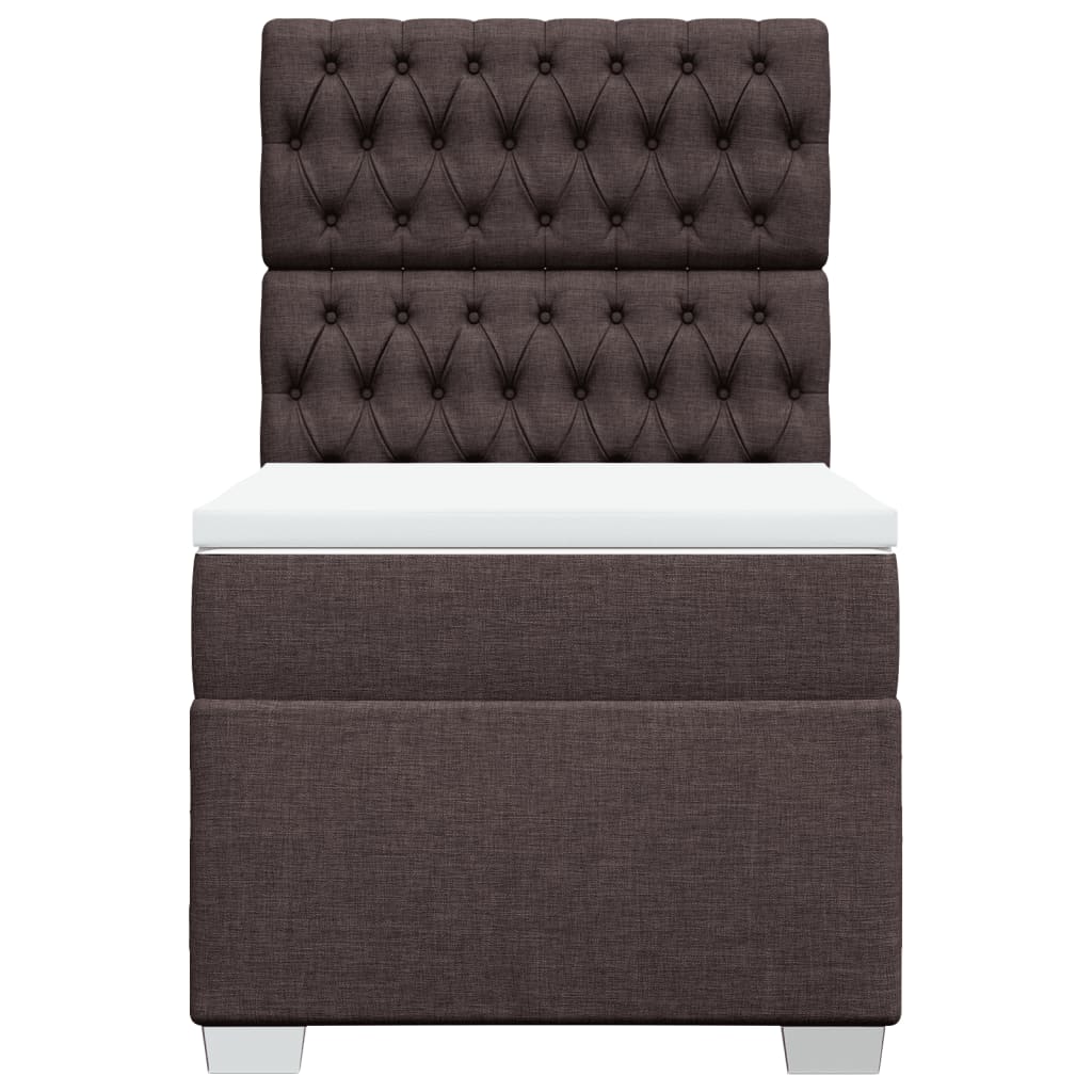 Sommier à lattes de lit avec matelas Marron foncé 100x200 cm - XIOS