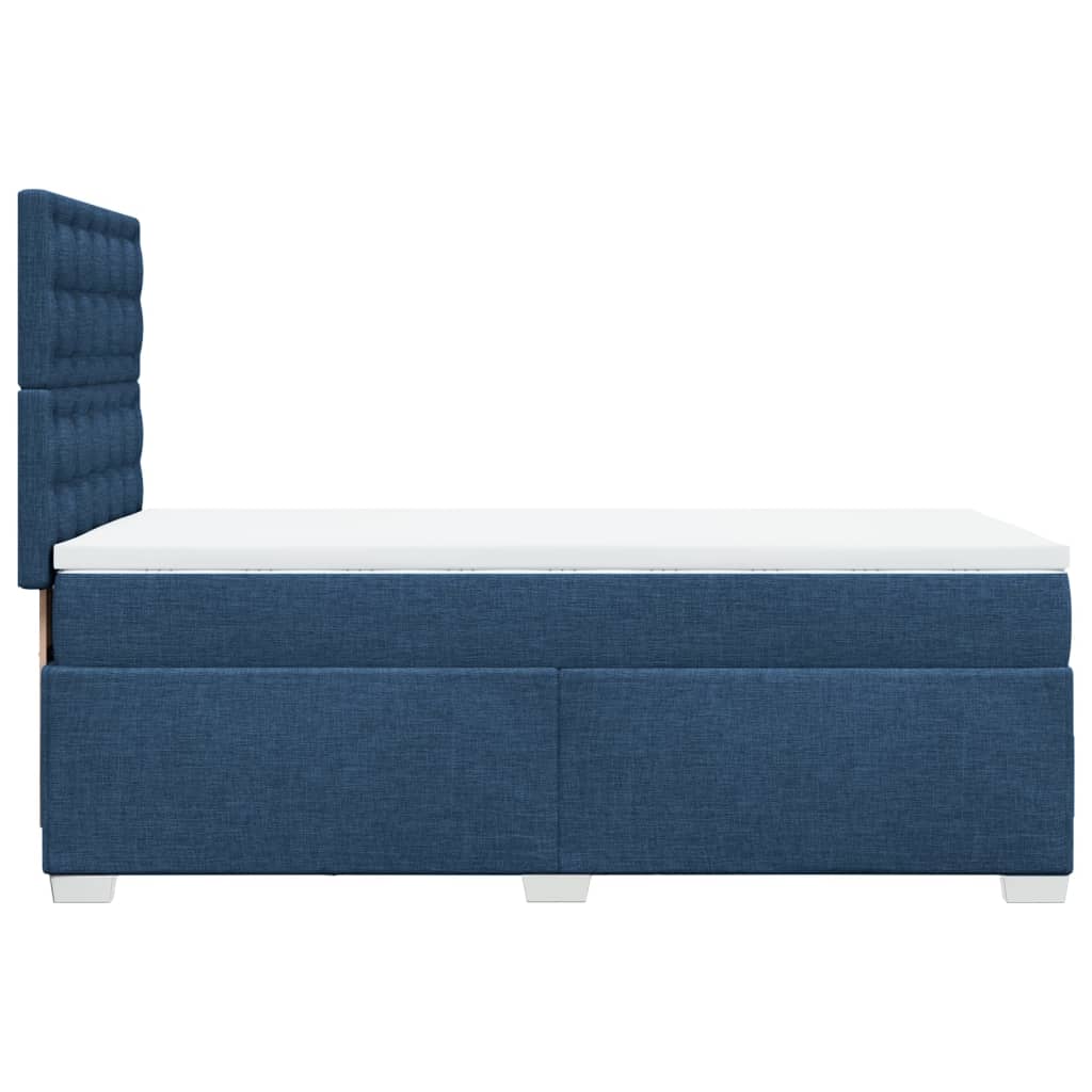 Sommier à lattes de lit avec matelas Bleu 100x200 cm Tissu - XIOS