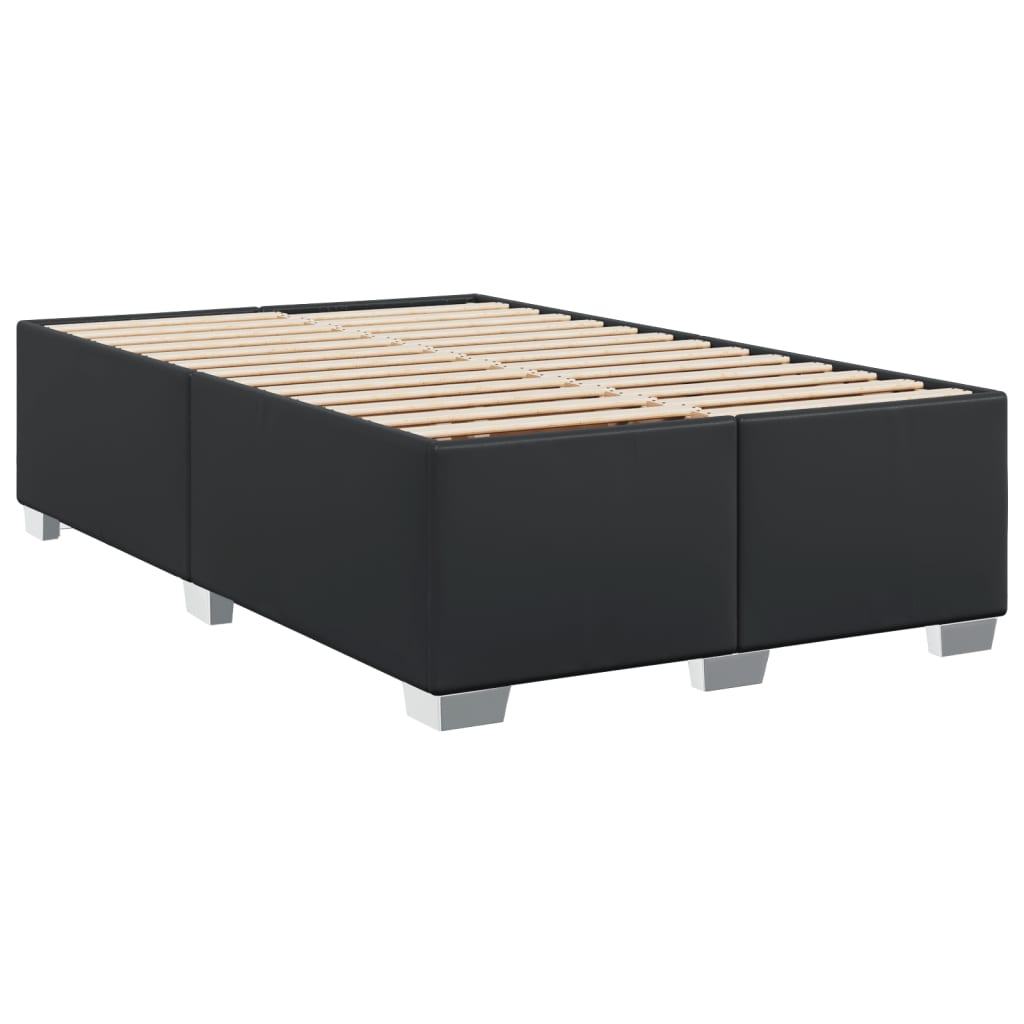 Sommier à lattes de lit avec matelas noir 120x190 cm tissu - XIOS