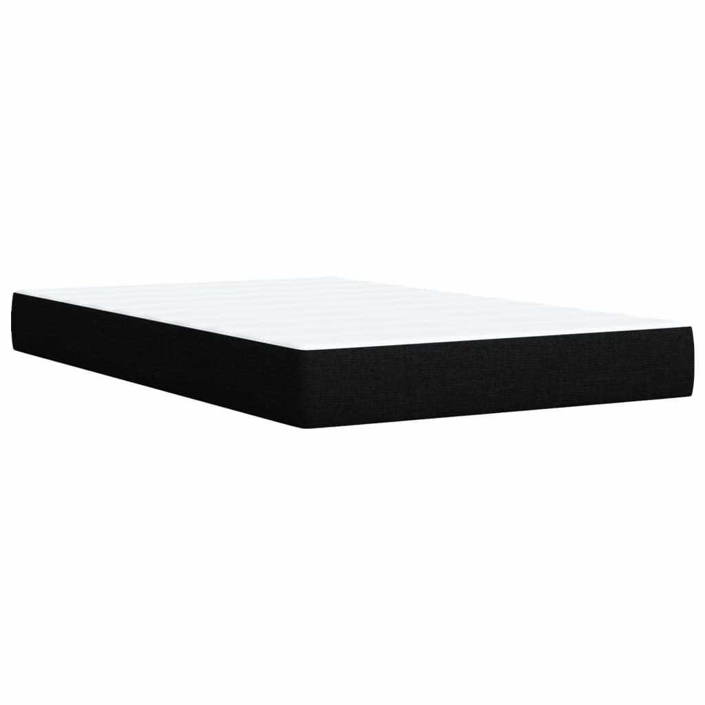 Sommier à lattes de lit avec matelas noir 120x190 cm tissu - XIOS