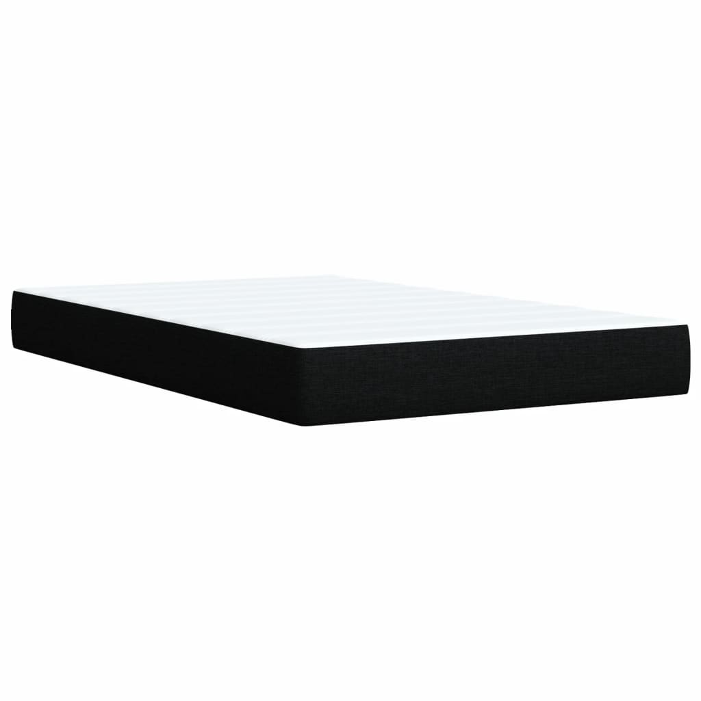 Sommier à lattes de lit avec matelas noir 120x190 cm tissu - XIOS