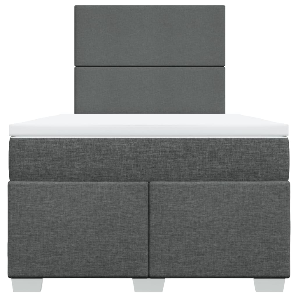 Sommier à lattes de lit avec matelas Gris foncé 120x200cm Tissu - XIOS