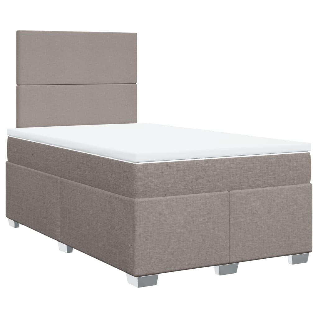 Sommier à lattes de lit avec matelas Taupe 120x200 cm Tissu - XIOS
