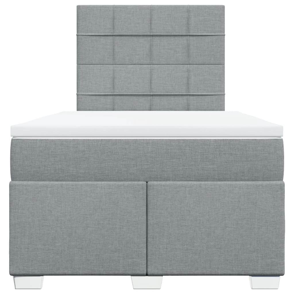 Sommier à lattes de lit avec matelas Gris clair 120x200cm Tissu - XIOS
