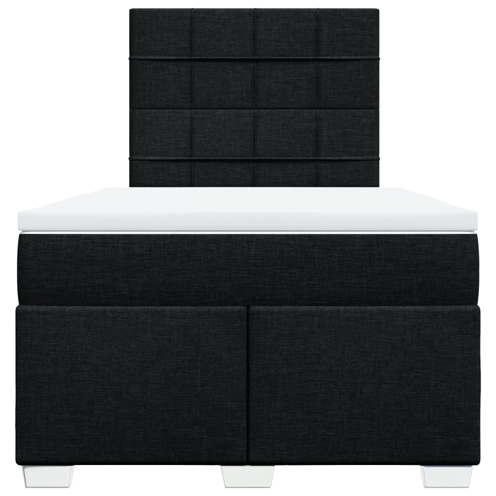Sommier à lattes de lit avec matelas Noir 120x200 cm Tissu - XIOS