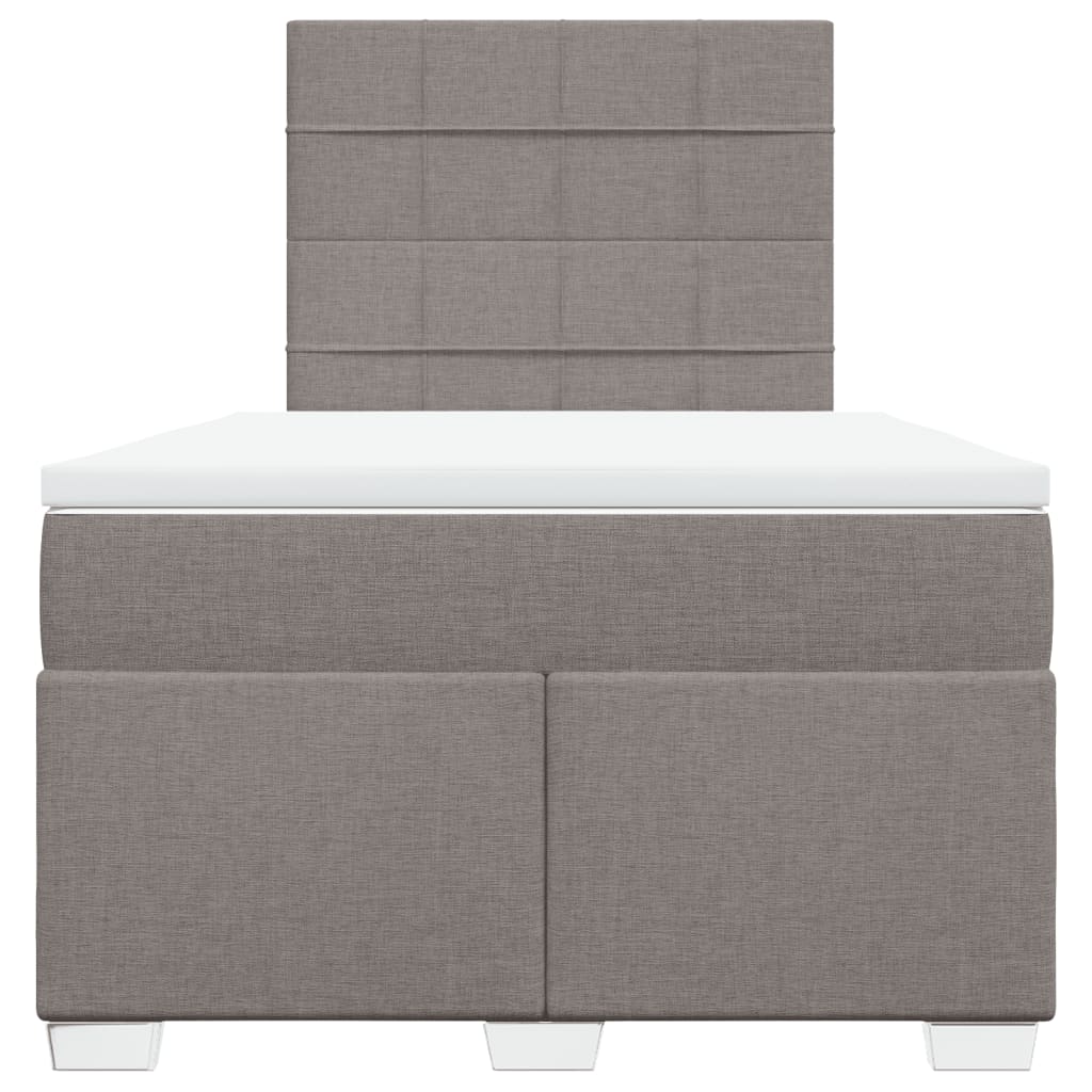 Sommier à lattes de lit avec matelas Taupe 120x200 cm Tissu - XIOS