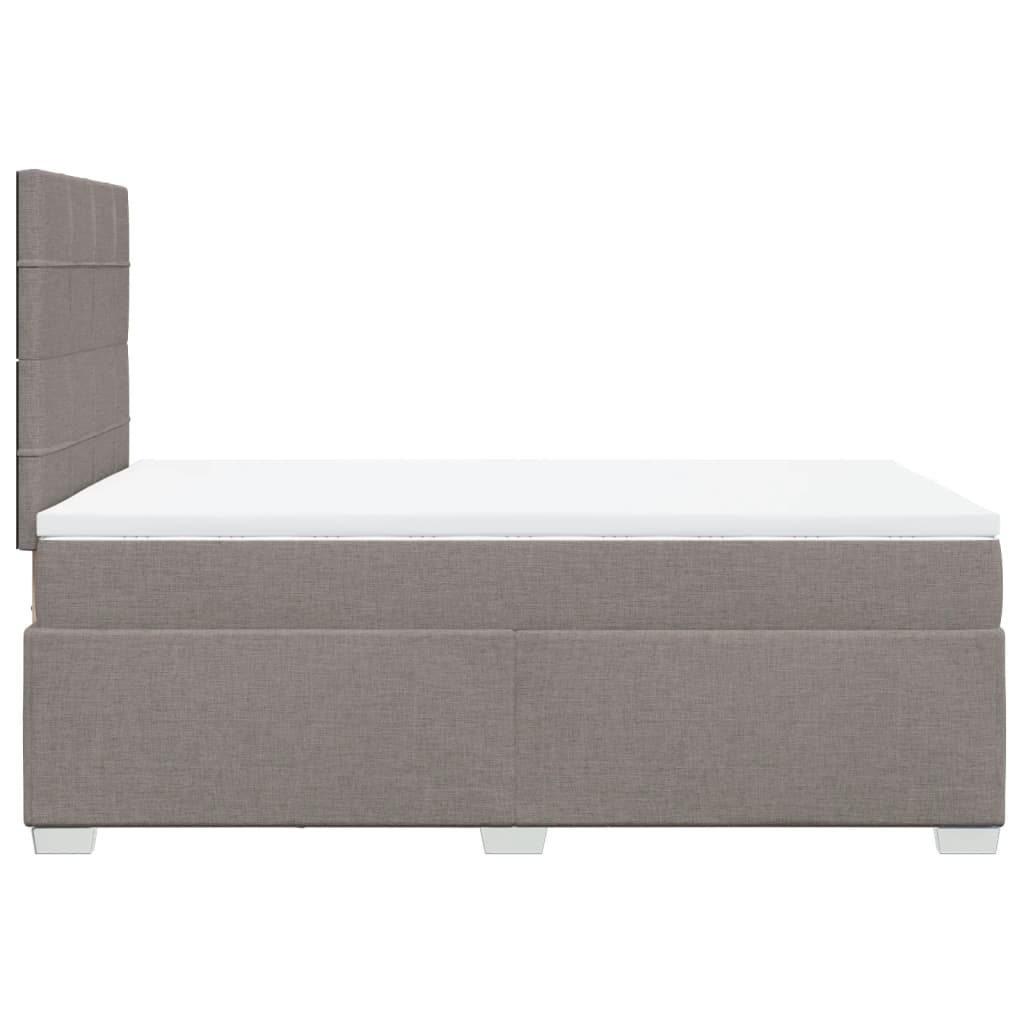Sommier à lattes de lit avec matelas Taupe 120x200 cm Tissu - XIOS