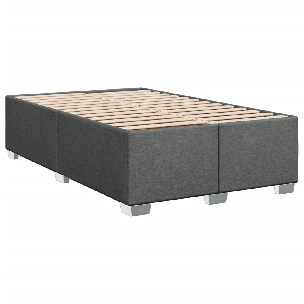 Sommier à lattes de lit avec matelas Gris foncé 120x200cm Tissu - XIOS