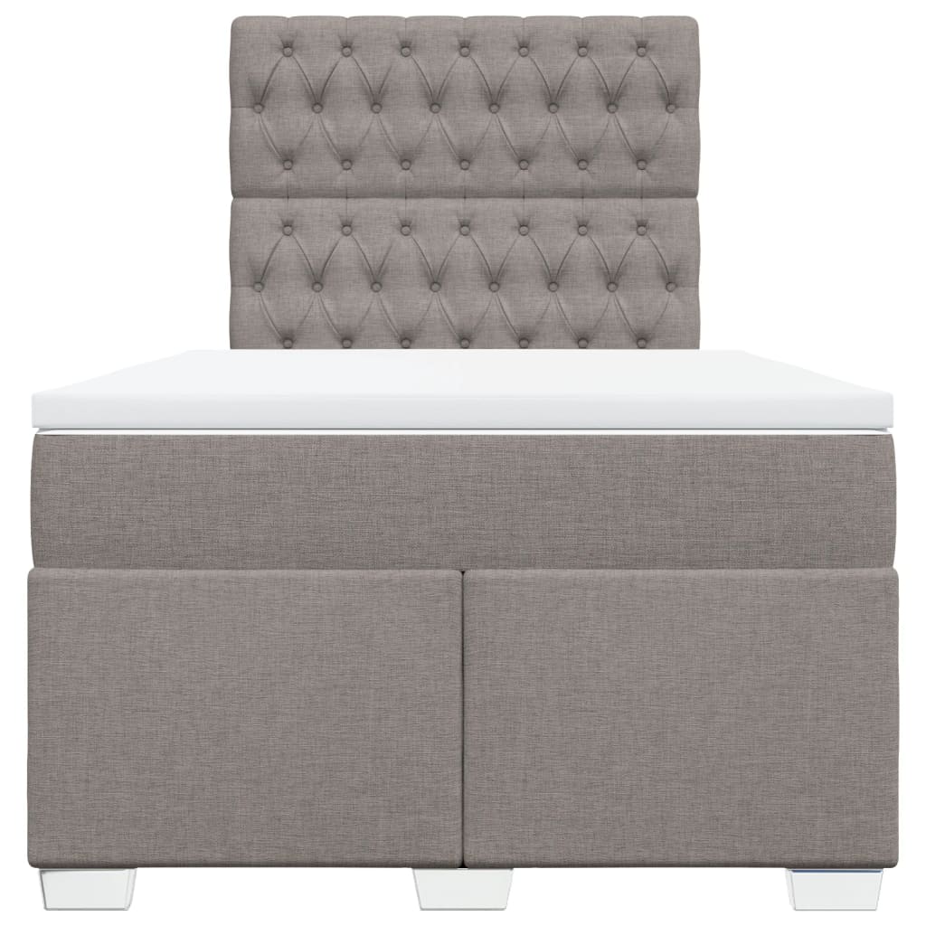 Sommier à lattes de lit avec matelas Taupe 120x200 cm Tissu - XIOS
