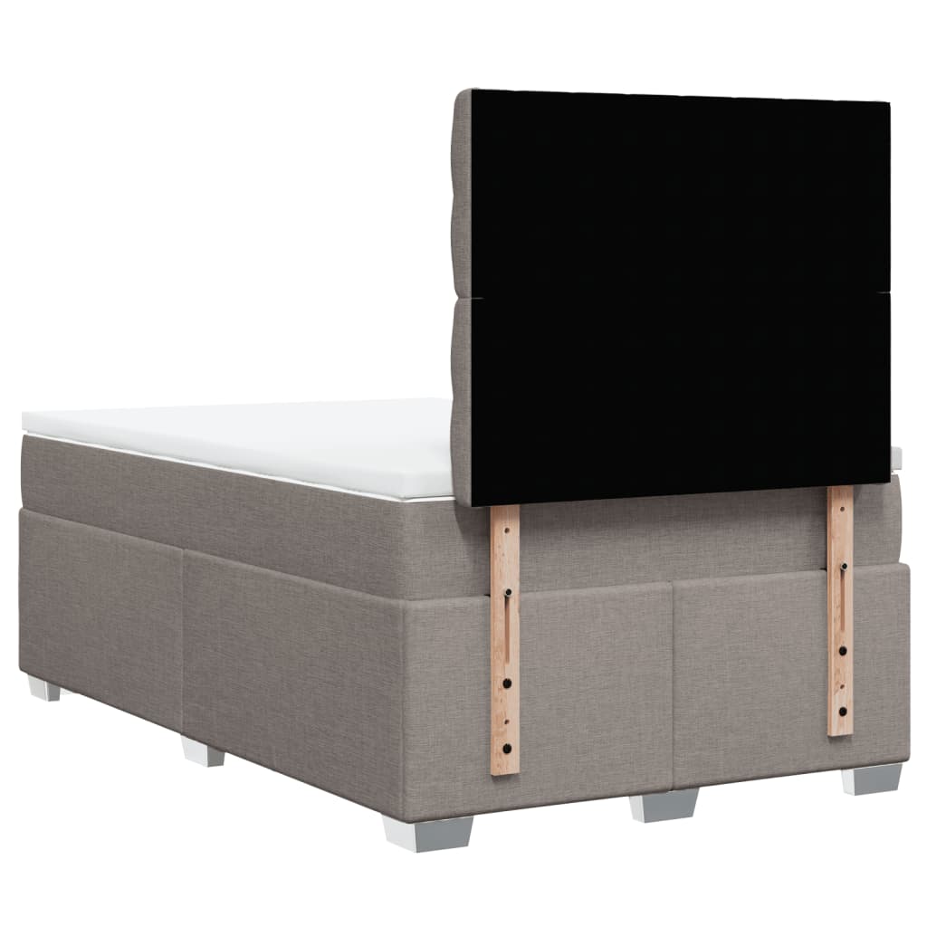 Sommier à lattes de lit avec matelas Taupe 120x200 cm Tissu - XIOS
