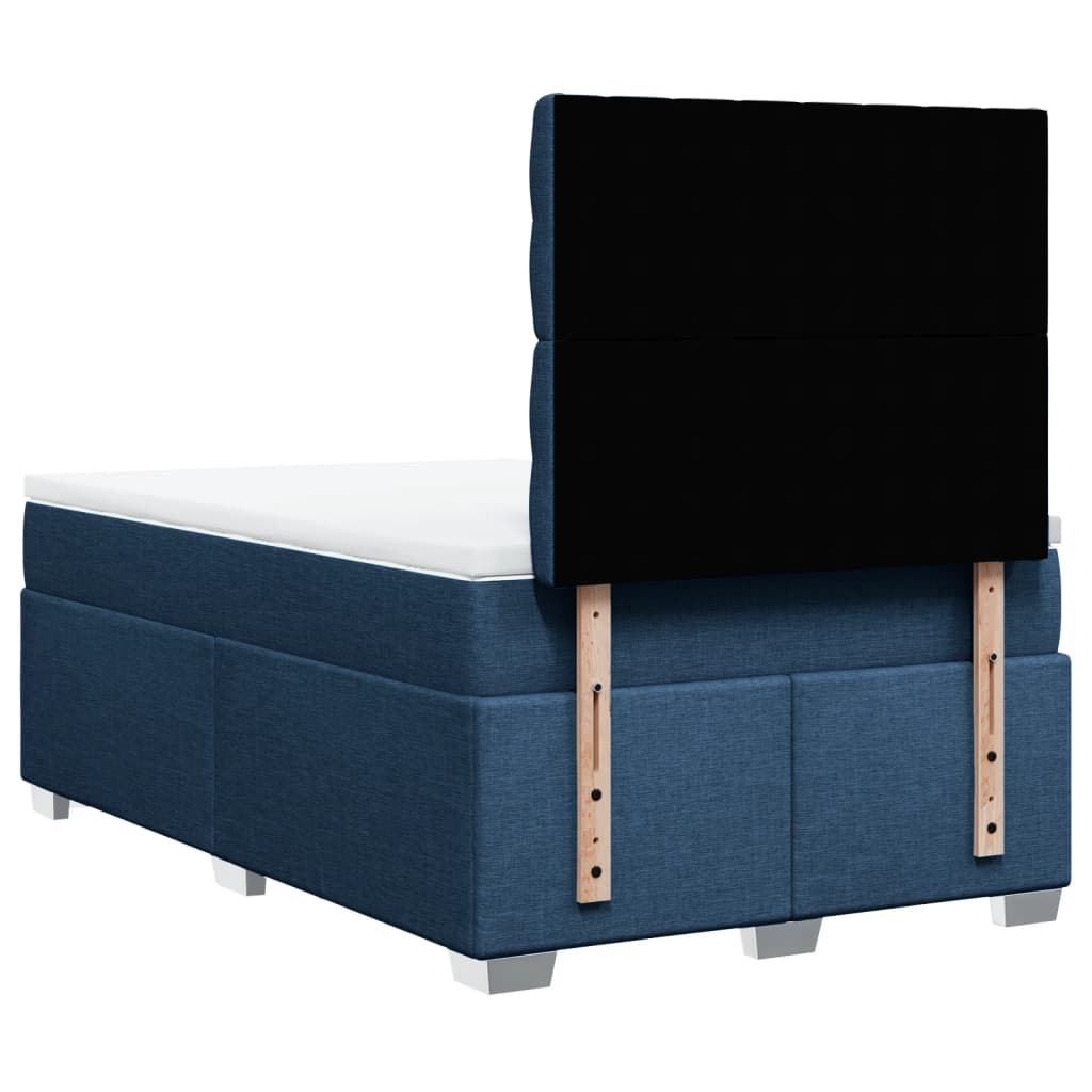 Sommier à lattes de lit avec matelas Bleu 120x200 cm Tissu - XIOS