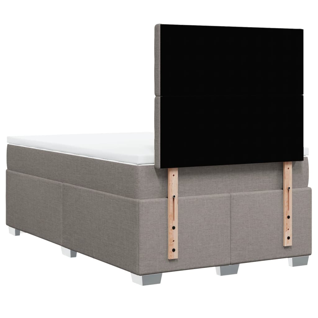 Sommier à lattes de lit avec matelas Taupe 120x200 cm Tissu - XIOS