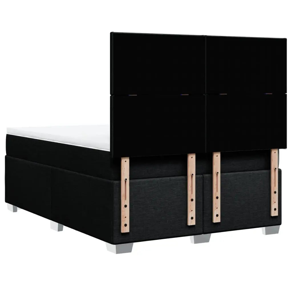 Sommier à lattes de lit avec matelas Noir 140x190 cm Tissu - XIOS