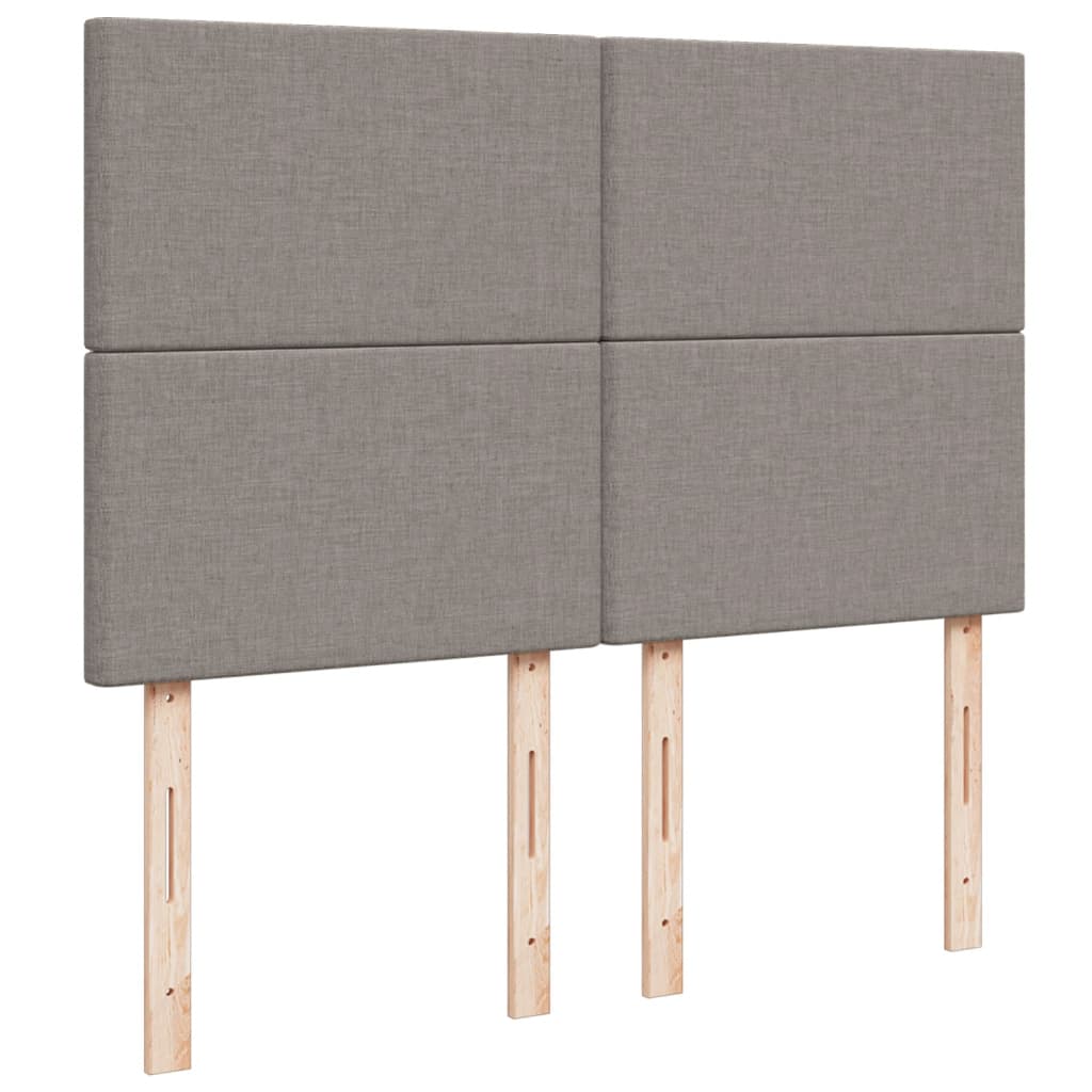 Sommier à lattes de lit avec matelas Taupe 140x190 cm Tissu - XIOS