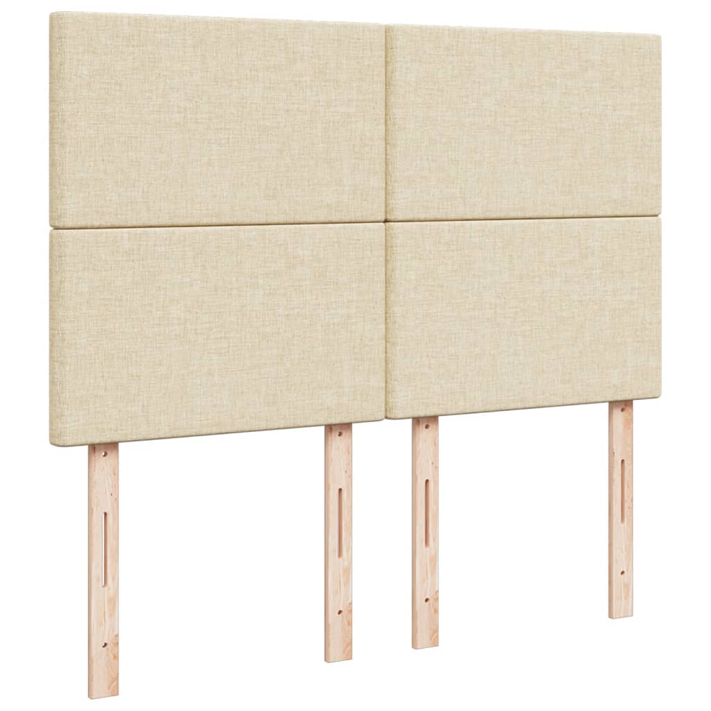 Sommier à lattes de lit avec matelas Crème 140x190 cm Tissu - XIOS