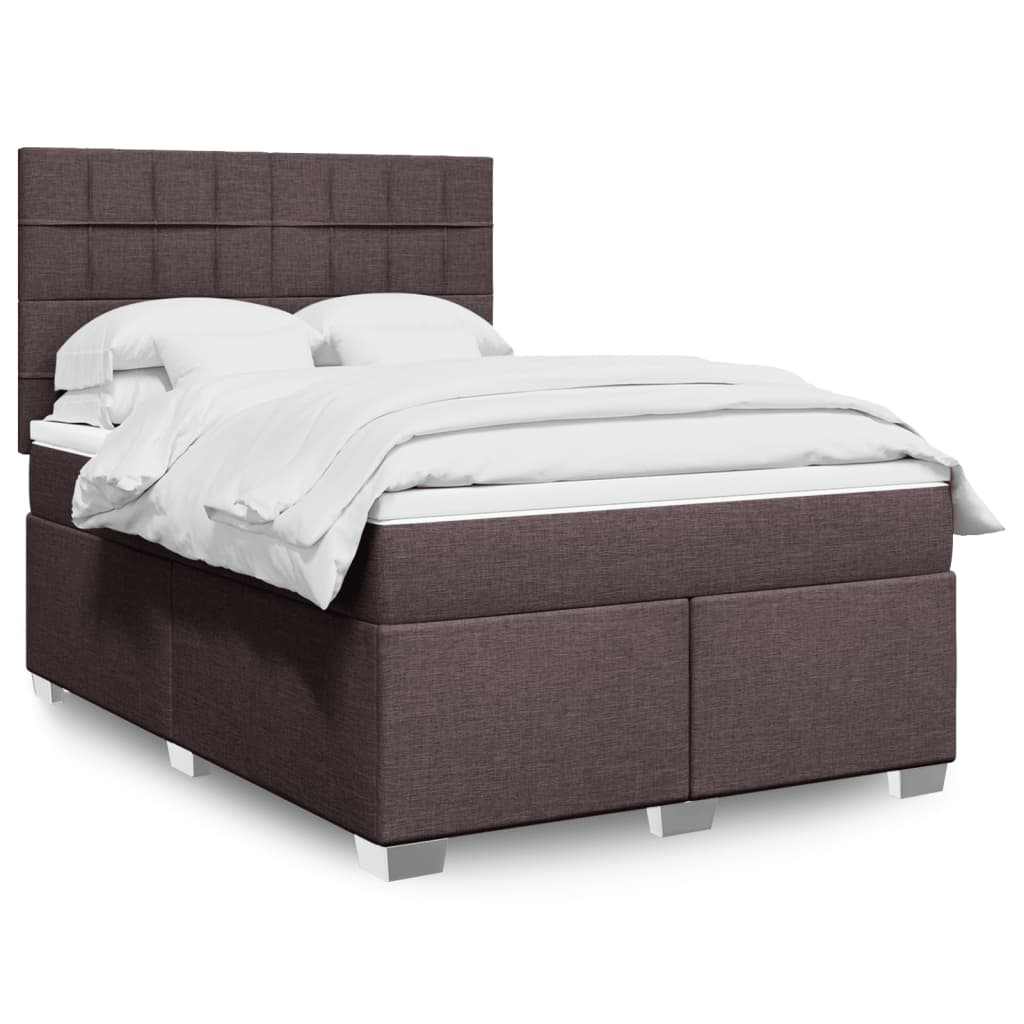 Sommier à lattes de lit avec matelas Marron foncé 140x190 cm - XIOS