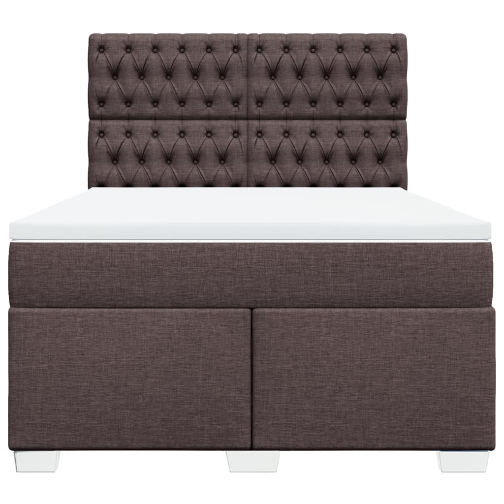 Sommier à lattes de lit avec matelas Marron foncé 140x190 cm - XIOS