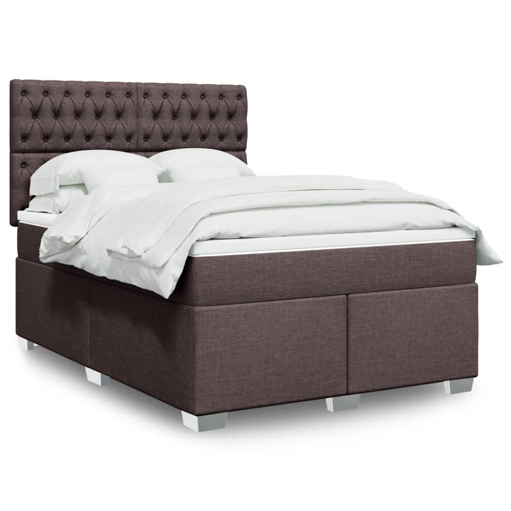 Sommier à lattes de lit avec matelas Marron foncé 140x190 cm - XIOS
