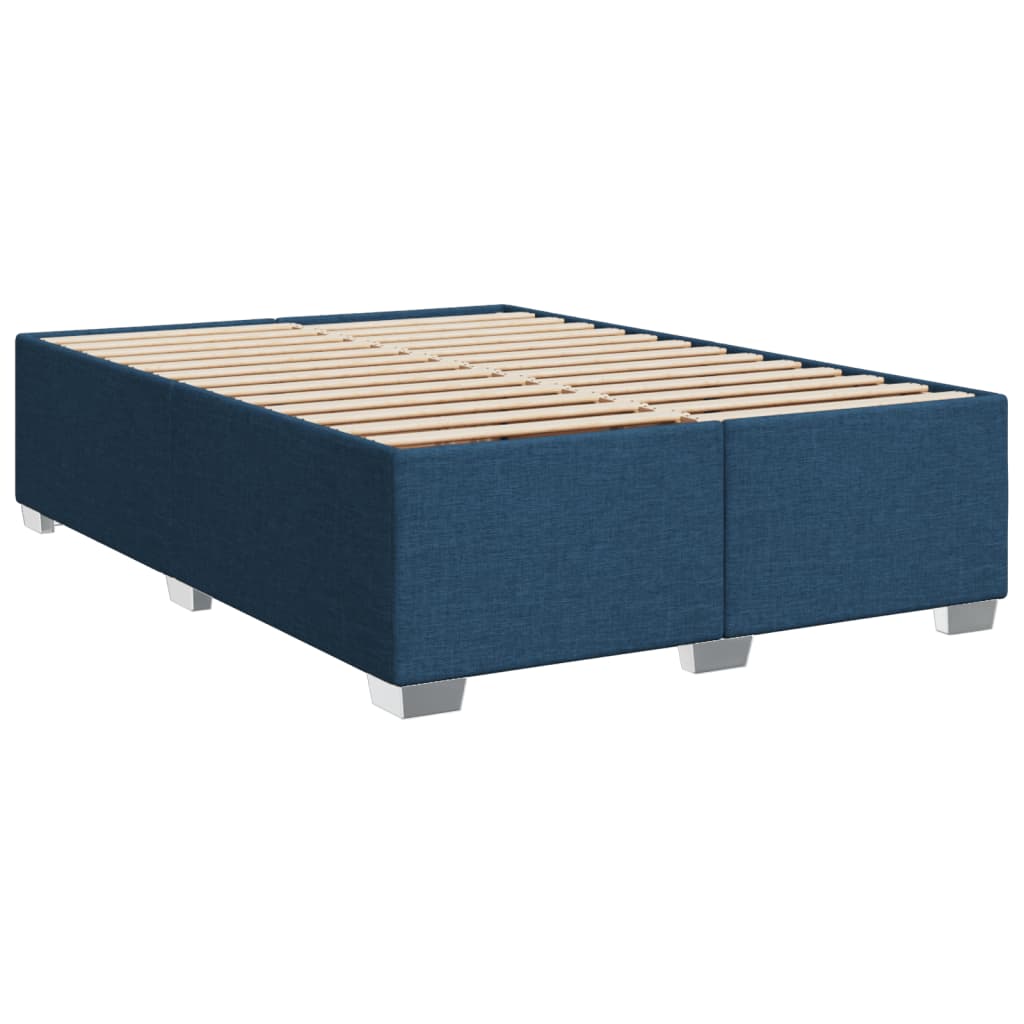 Sommier à lattes de lit avec matelas Bleu 140x200 cm Tissu - XIOS