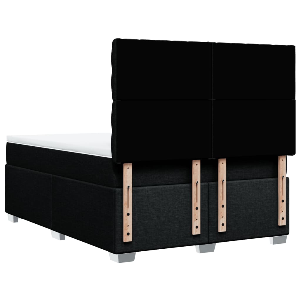 Sommier à lattes de lit avec matelas Noir 140x200 cm Tissu - XIOS