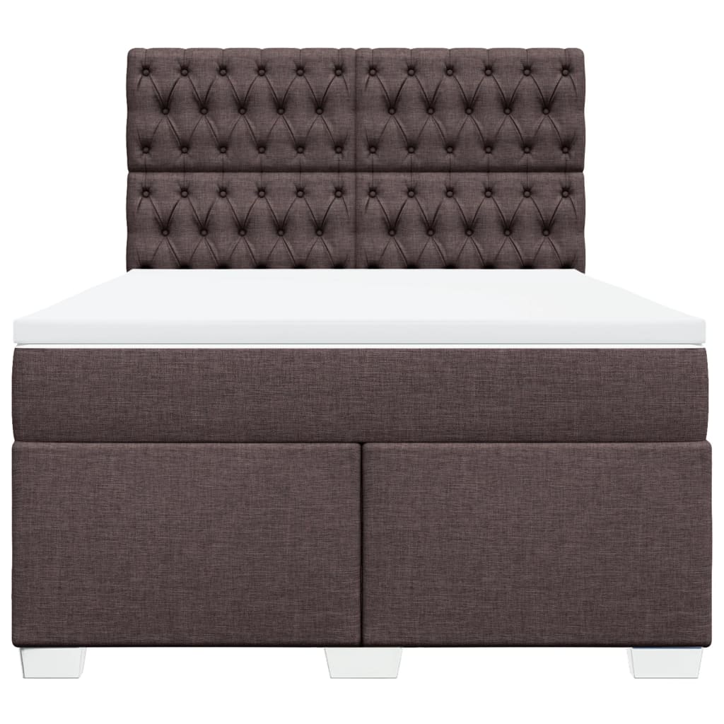 Sommier à lattes de lit avec matelas Marron foncé 140x200 cm - XIOS
