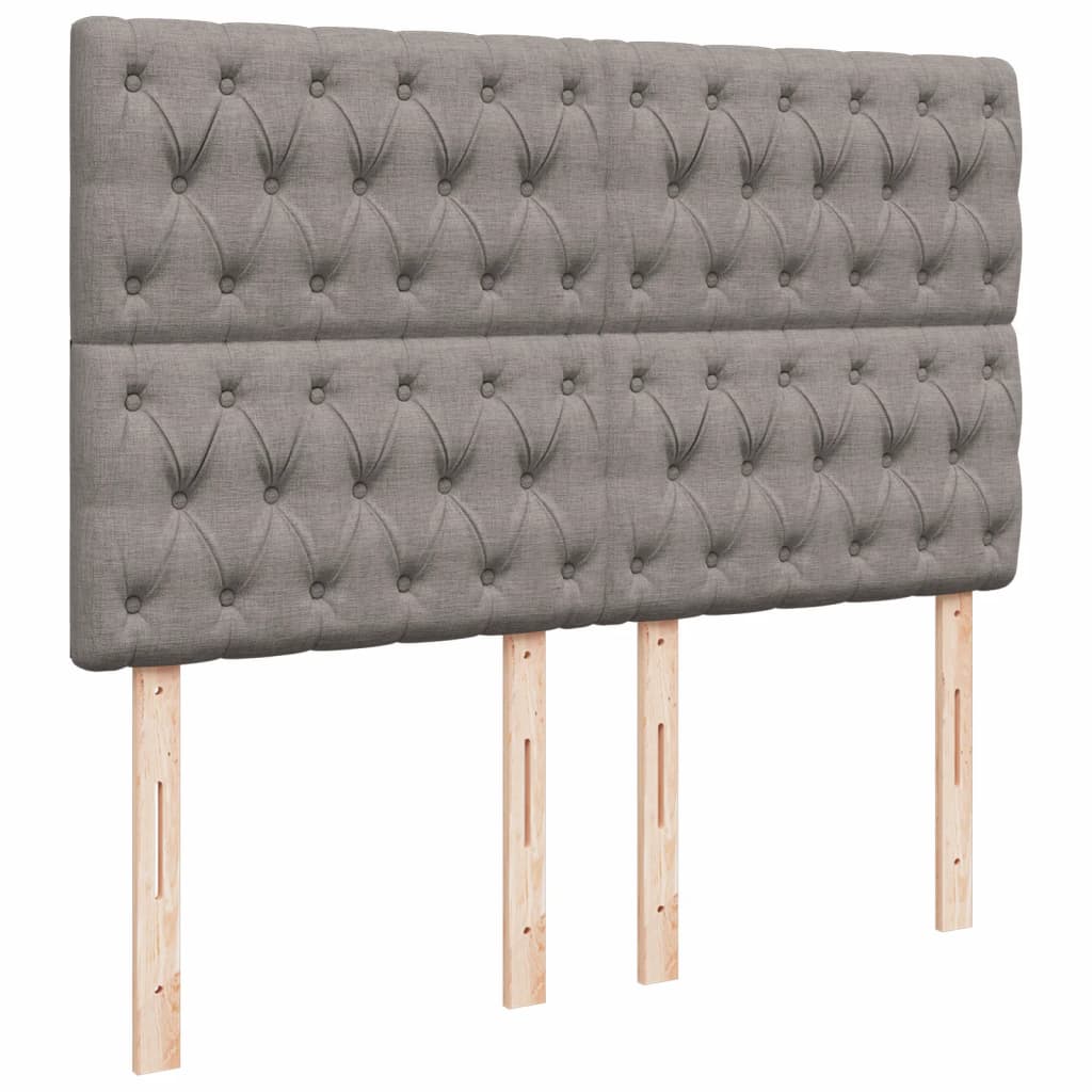 Sommier à lattes de lit avec matelas Taupe 140x200 cm Tissu - XIOS