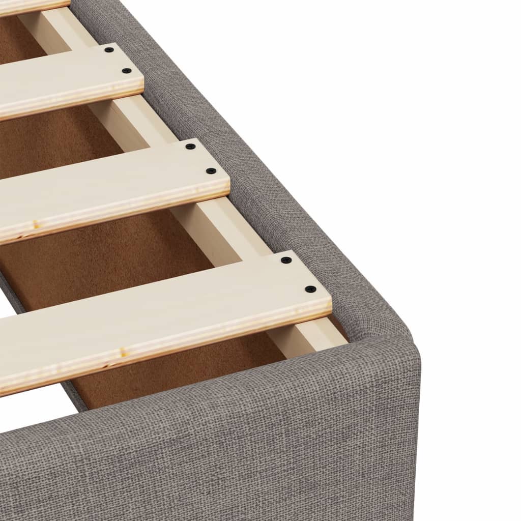 Sommier à lattes de lit avec matelas Taupe 140x200 cm Tissu - XIOS