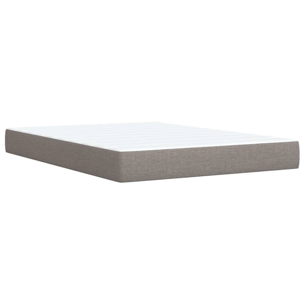Sommier à lattes de lit avec matelas Taupe 160x200 cm Tissu - XIOS