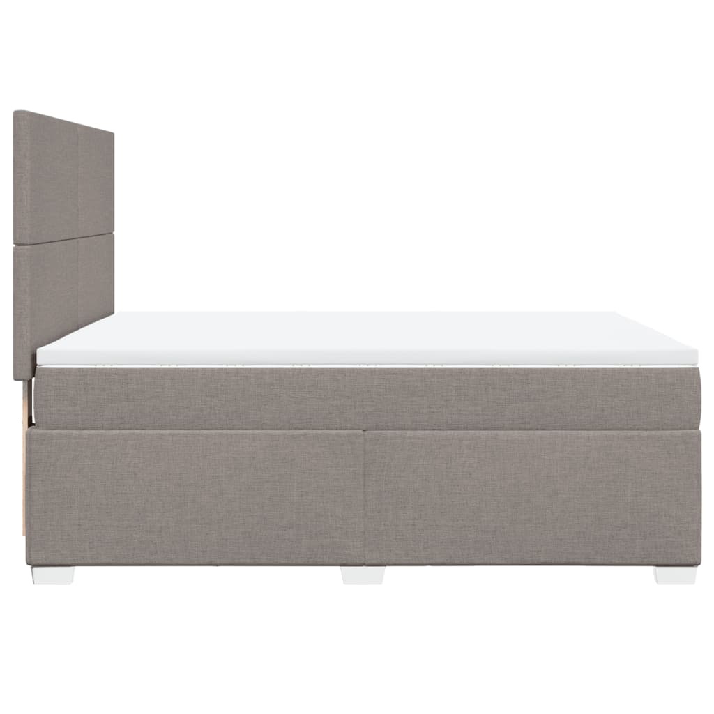 Sommier à lattes de lit avec matelas Taupe 160x200 cm Tissu - XIOS