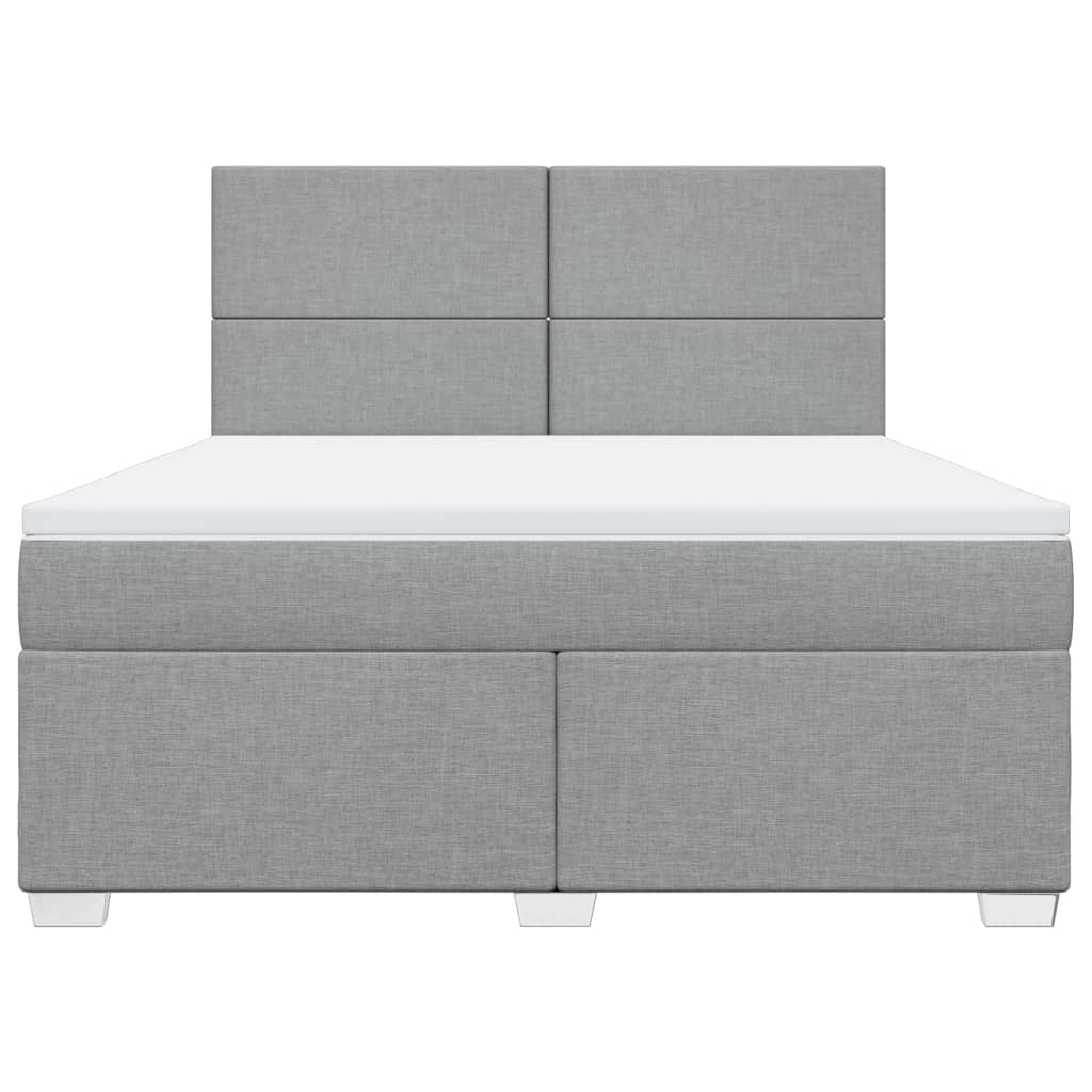 Sommier à lattes de lit avec matelas Gris clair 180x200cm Tissu - XIOS