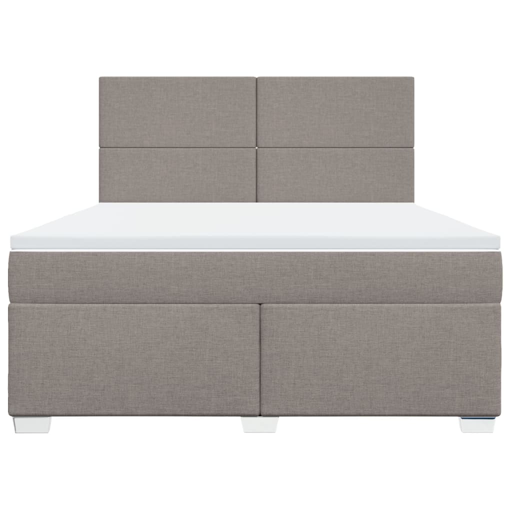 Sommier à lattes de lit avec matelas Taupe 180x200 cm Tissu - XIOS