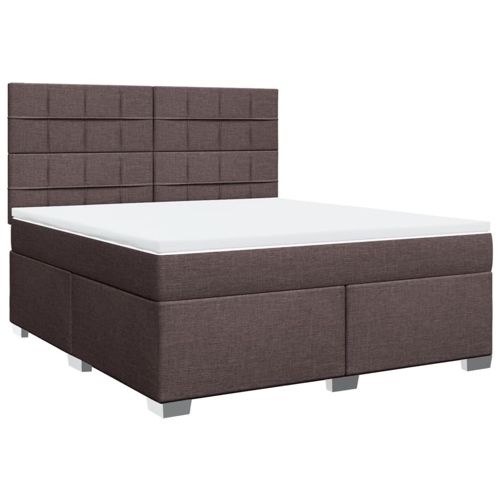 Sommier à lattes de lit avec matelas Marron foncé 180x200 cm Lits & cadres de lit vidaXL