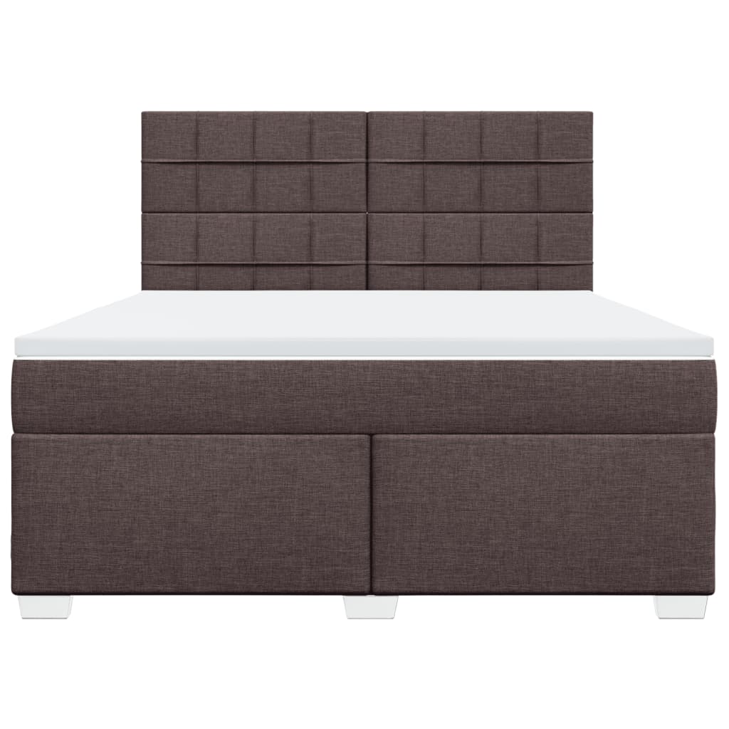 Sommier à lattes de lit avec matelas Marron foncé 180x200 cm Lits & cadres de lit vidaXL