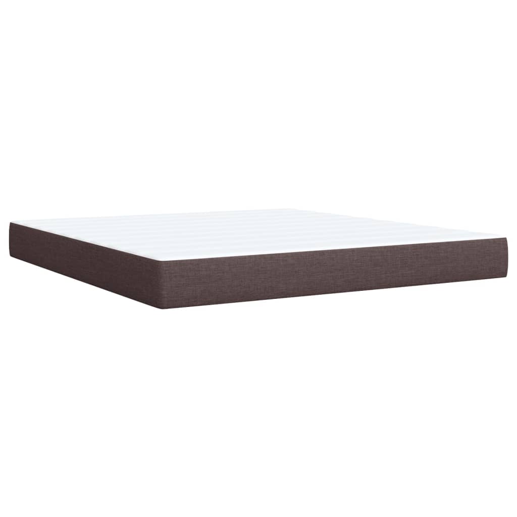 Sommier à lattes de lit avec matelas Marron foncé 180x200 cm Lits & cadres de lit vidaXL
