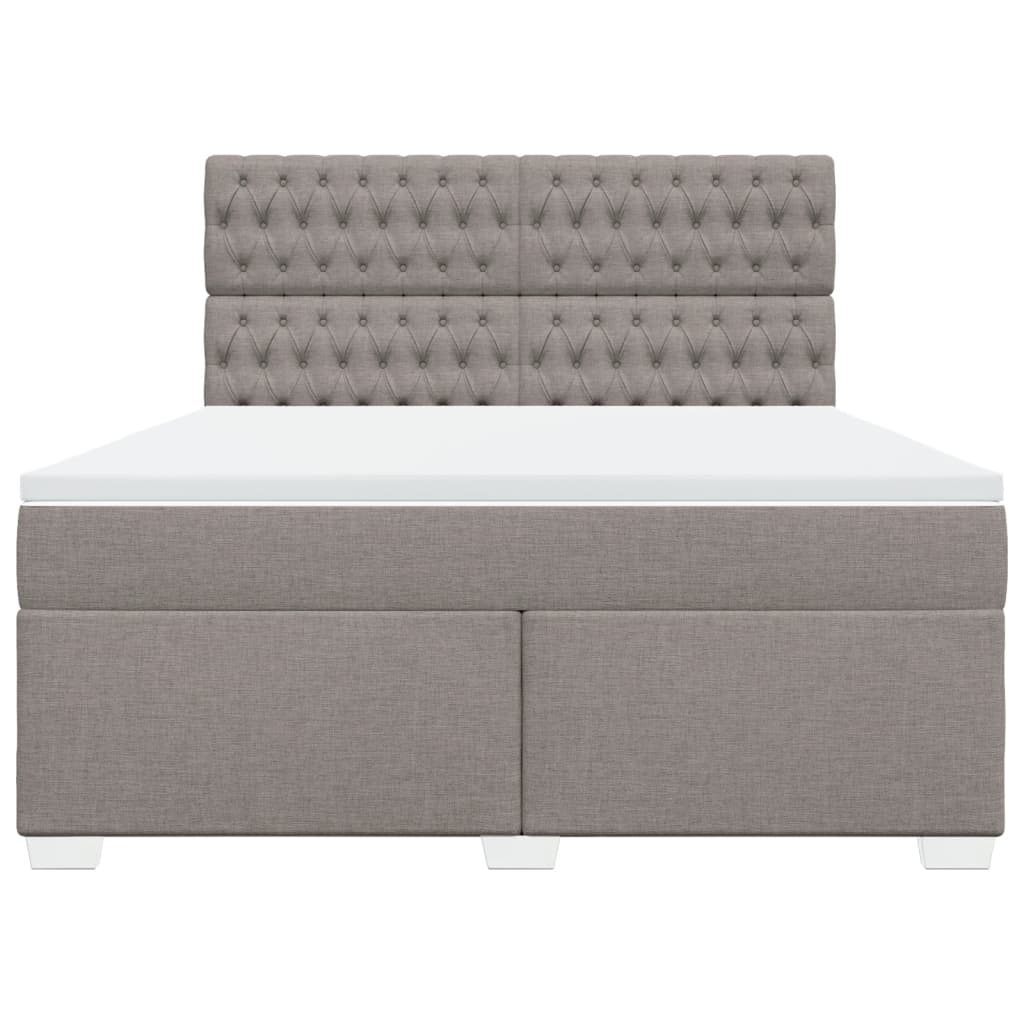Sommier à lattes de lit avec matelas Taupe 180x200 cm Tissu - XIOS