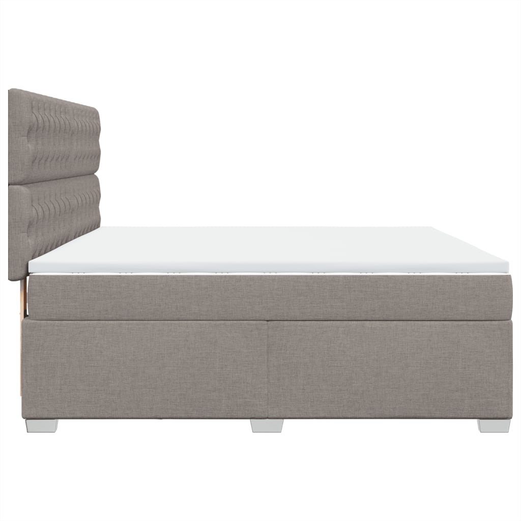 Sommier à lattes de lit avec matelas Taupe 180x200 cm Tissu - XIOS