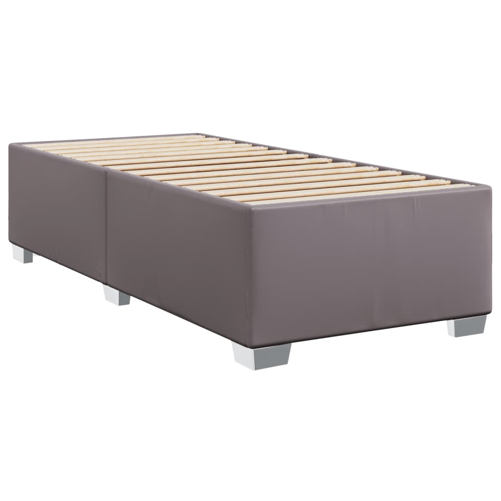 Sommier à lattes de lit avec matelas Gris 80x200 cm Similicuir - XIOS