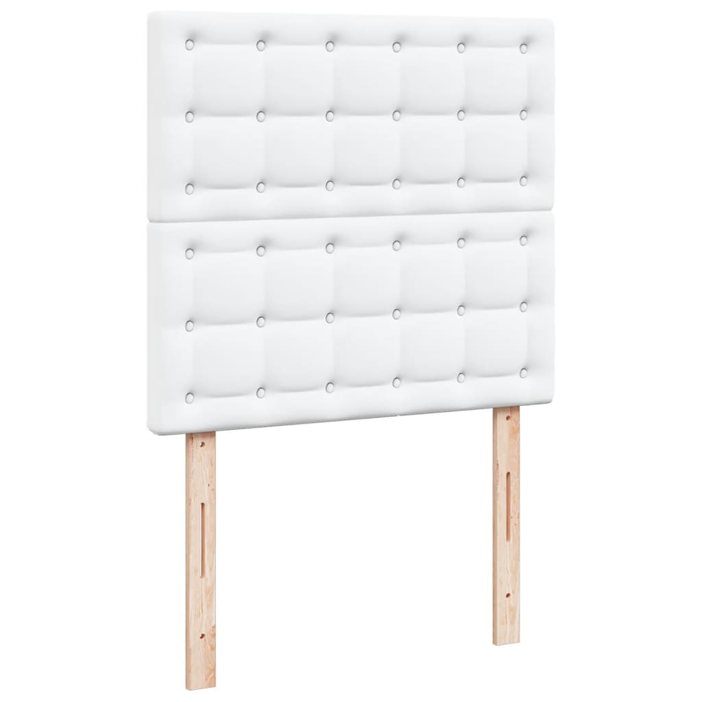 Sommier à lattes de lit avec matelas Blanc 90x200 cm Similicuir - XIOS